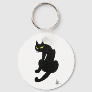 PORTE-CLÉS FÊTE D'HALLOWEEN CHAT NOIR