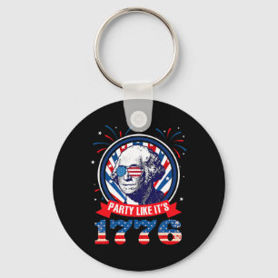 Porte-clés Fête drôle comme si c'était 1776 4 juillet George