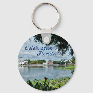 Porte-clés Fête Florida Porte - clé avec la ville et le lac
