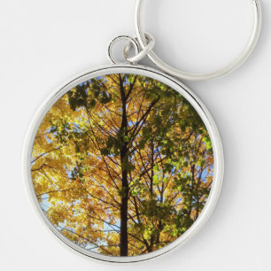 Porte-clés Feuillage de automne jaune et vert