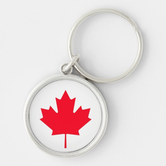 Porte-clés Feuille d'érable canadienne (Devant)
