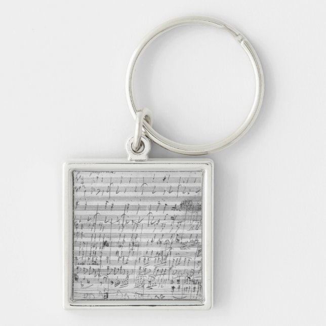 Porte-clés Feuille manuscrite de score pour l'opus de (Devant)