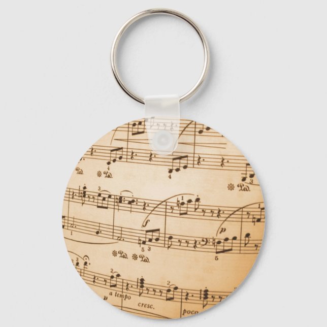 Porte-clés Feuille Modèle de musique Créez vos propres cadeau (Recto)