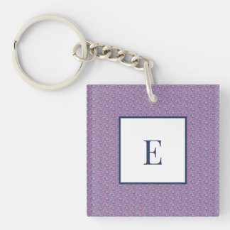 Porte-clés Feuilles bleu et violet