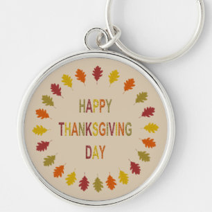 Porte-clés Feuilles de chêne de Thanksgiving