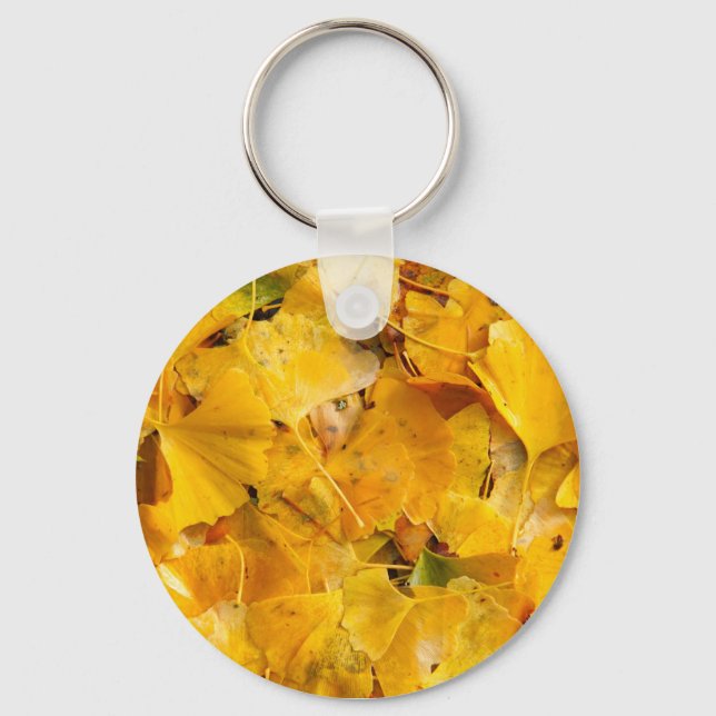 Porte-clés Feuilles de Ginkgo Biloba (Recto)