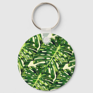 Porte-clés Feuilles de Monstera Tropical