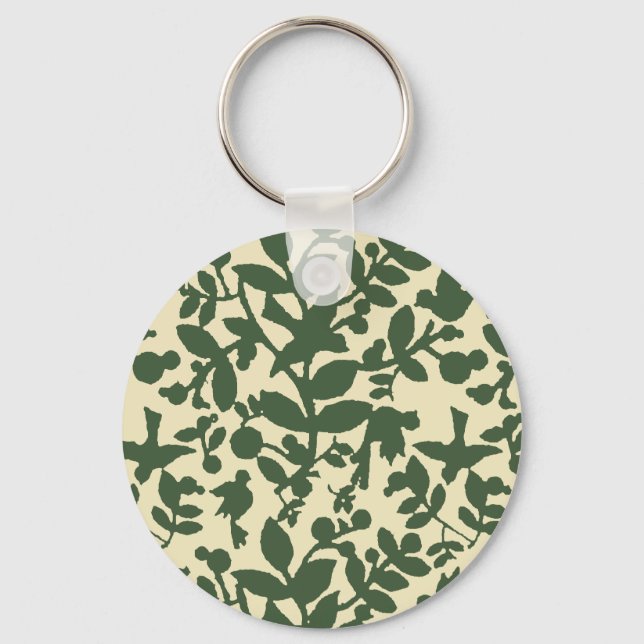 Porte-clés Feuilles et oiseaux (Recto)