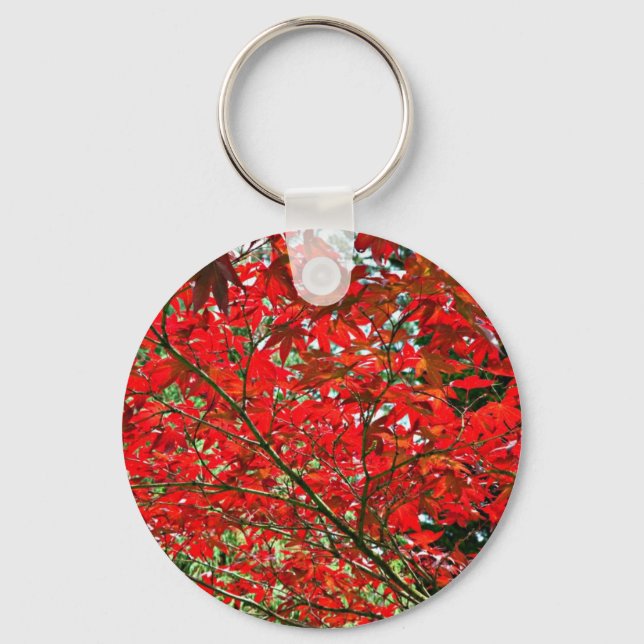 Porte-clés Feuilles rouges (Recto)