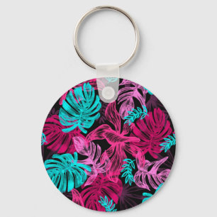 Porte-clés Feuilles tropicaux