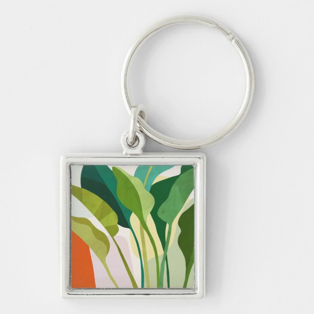 Porte-clés Feuilles tropicaux (Devant)