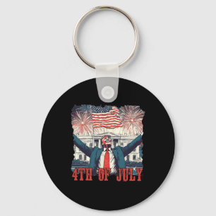 Porte-clés Feux d'artifice Drôle Trump Patriotique Américain 