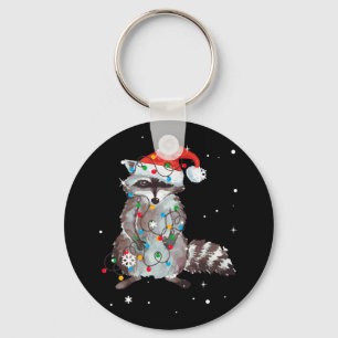 Porte-clés Feux de Noël Raccoon Pajama Racoon Lover