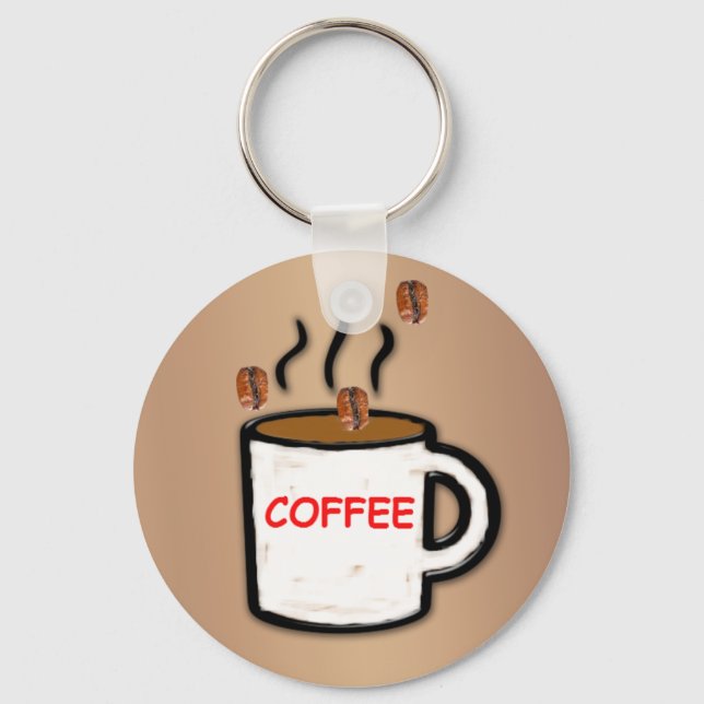 Porte-clés Fèves de café et Mug (Recto)