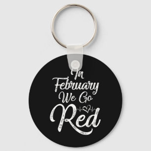 Porte-clés Février Nous allons Red Heart Disease Awareness Am