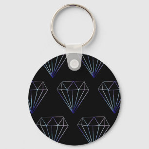 Porte-clés Fiançailles Mariage de Diamant Noir
