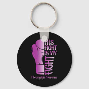 Porte-clés Fibromyalgie Sensibilisation Ribbon Gants en boîte