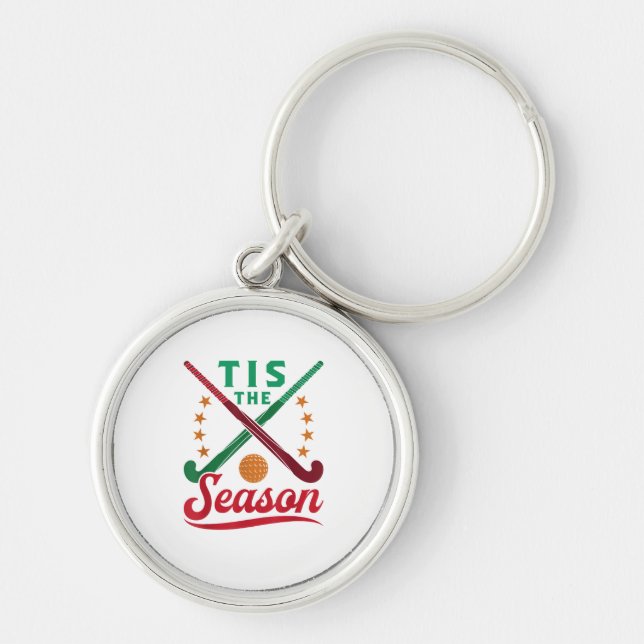 Porte-clés Field Hockey Christmas Tis The Season Player Holid (Devant)