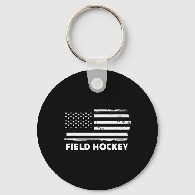 Porte-clés Field Hockey Life Usa Flag Patriotic Sports Design (Recto)