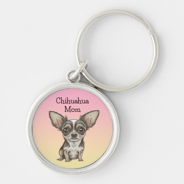 Porte-clés Fier Chihuahua Maman (Devant)