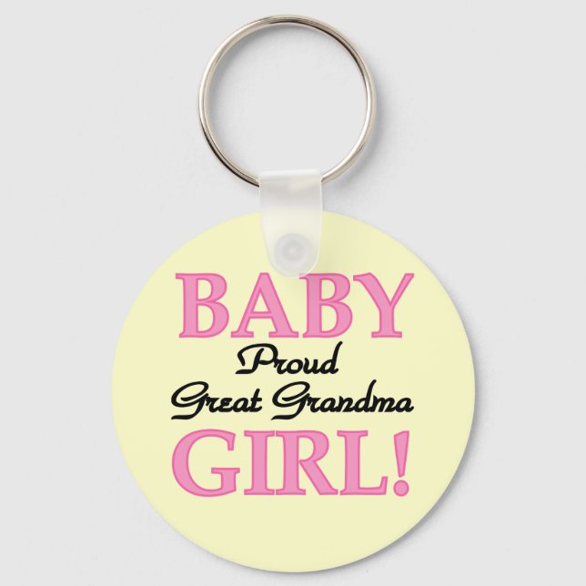 Porte-clés Fier Grand Grand-mère Baby Girl Tshirts et cadeaux (Recto)
