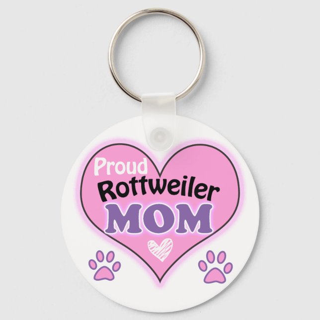 Porte-clés Fier Rottweiler Maman (Recto)