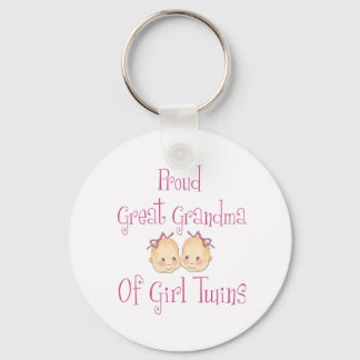Porte-clés Fière Grand Grand-Mère De Filles Jumeaux