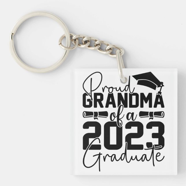 Porte-clés Fière Grand-Mère Du Diplômé 2023 (Devant)