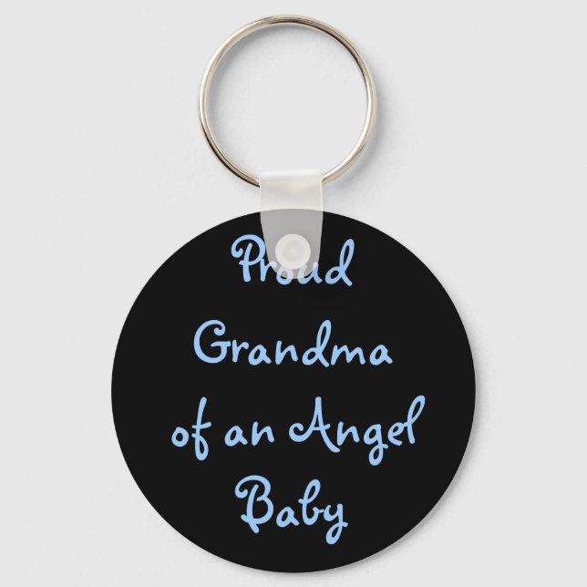 Porte-clés Fière grand-mère d'un bébé ange (Recto)