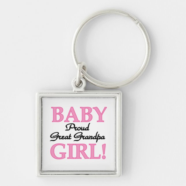 Porte-clés Fière Grand Papi Bébé Cadeaux Fille (Devant)
