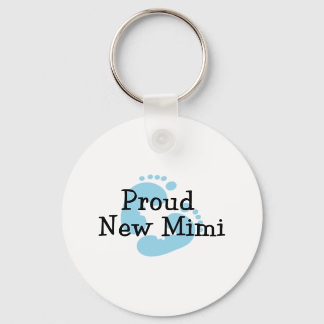 Porte-clés Fière nouvelle Mimi Baby Boy Empreintes (Recto)