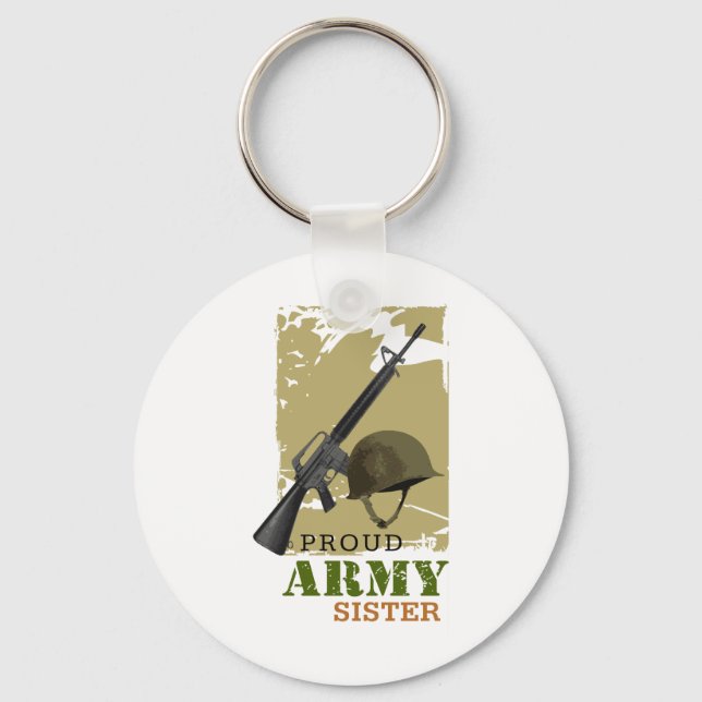 Porte-clés Fière soeur de l'armée (Recto)