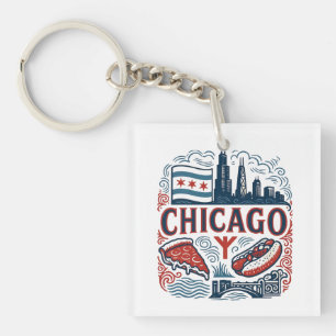 Porte-clés fierté de Chicago