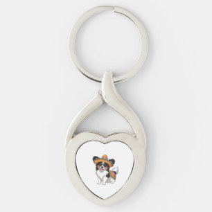 Porte-clés Fiesta Papillon Chien portant Sombrero et Sarape
