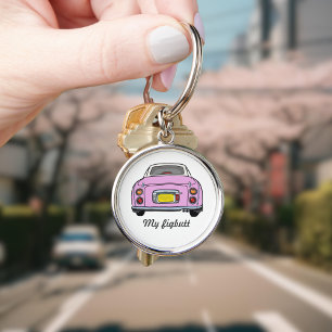 Porte-clés Figarations Funny Pink Figaro Nom du conducteur de