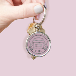 Porte-clés Figarations Joli rose Figaro Voiture Monogramme Ar