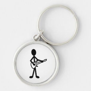 Porte-clés Figure de bâton guitariste