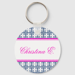Porte-clés Filigree rose marine nom personnalisé bridesmaid c
