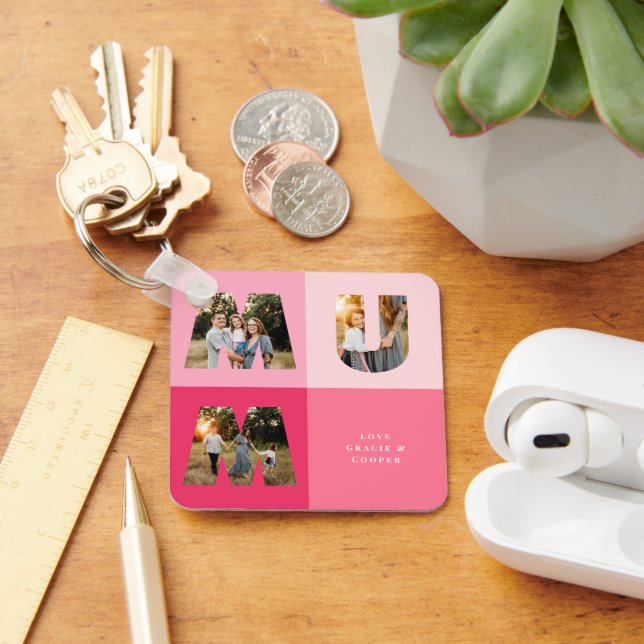 Porte-clés Fille 3 photo moderne fille rose mère jour (Bureau)