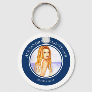 Porte-clés Fille aux cheveux blonds de la douche nuptiale sur