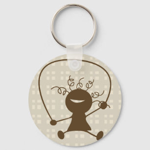 Porte-clés Fille Avec Un Porte - clé À Cordes De Sauts