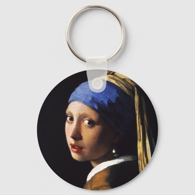 Porte-clés Fille avec un Porte - clé à oreille perle (Recto)