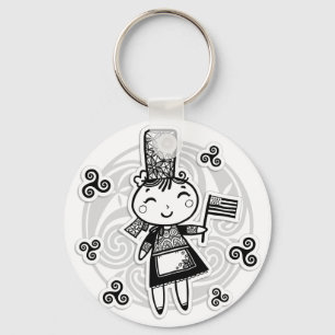 Porte-clés fille bretonne