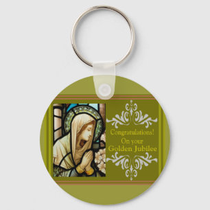 Porte-clés Fille catholique "Jubilé d'or" Cartes et cadeaux