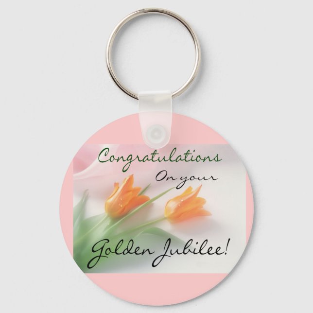 Porte-clés Fille catholique "Jubilé d'or" Cartes et cadeaux (Recto)