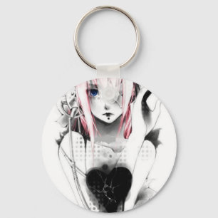 Porte-clés fille d'anime d'emo