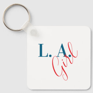 Porte-clés Fille de L. A. Los Angeles Moderne Minimaliste Sim