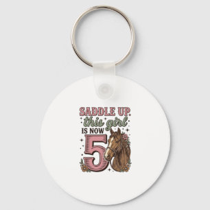 Porte-clés Fille de selle 5e anniversaire Chemise de cheval d