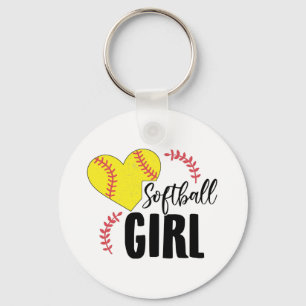 Porte-clés Fille de softball L'idée de cadeau Sport Team Tr