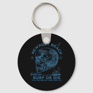 Porte-clés Fille de surf de Newport Beach Océan Pacifique Pla